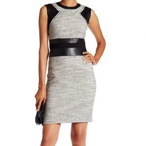 Rebecca Taylor tweed & faux leather dress - NWOT